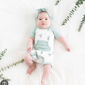 Kyte Baby Bamboo Eucalyptus Shortall/ 3-6 Months